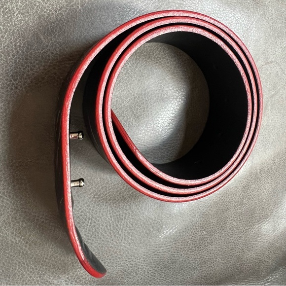 MAISON MARTIN MARGIELA Abstract Snakeskin Print Leather Belt - Picture 7 of 11